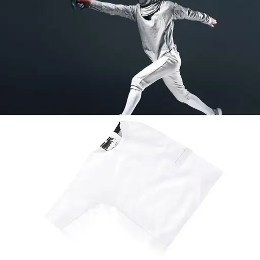 Fencing Uniform, Fencing Equipment Protective Vest Semi Open Design for Fencing Competition (42 Size 150‑155cm 40kg) 